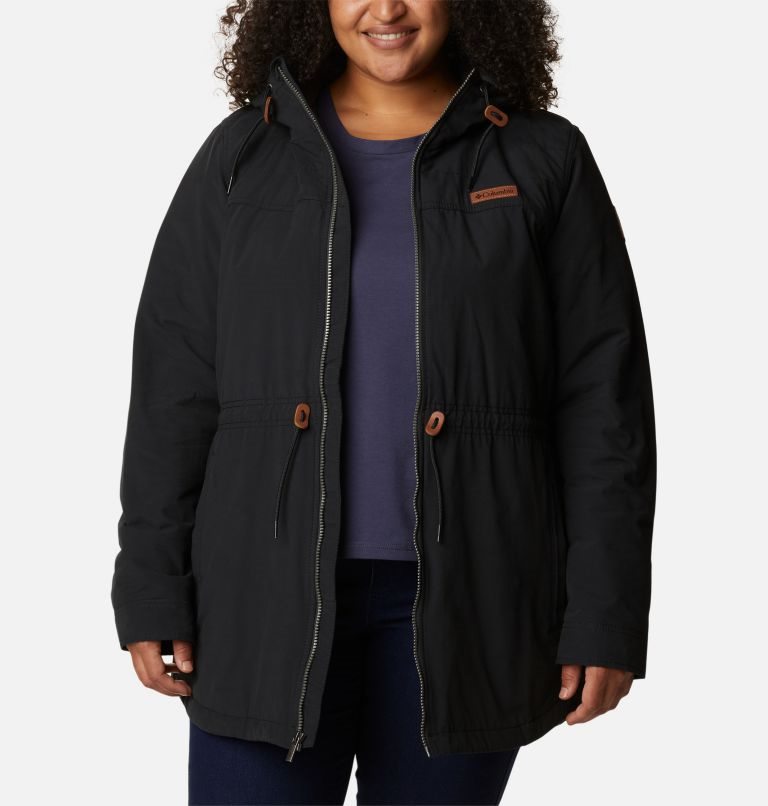 Women's Columbia Chatfield Hill Jackets Black | Plus Size CA-J4C3L